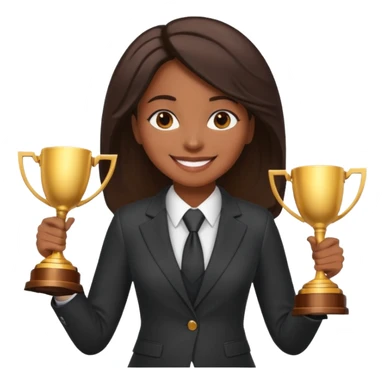 generate an emoji for this phrase, Start strong to earn trust and be noticed. End strong to be remembered. make it a black female sticker
