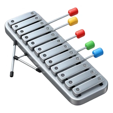 Xylophone silver sticker
