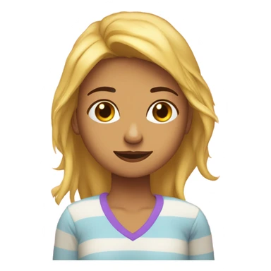 chica morena durmiendo  sticker