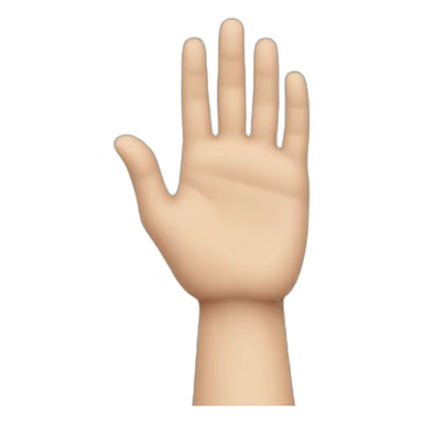 white person hand waving goodbye in an angle the arm sleeve is also visible sticker