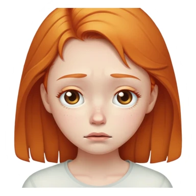 Ginger girl getting left behind yellow crying sticker