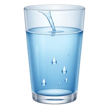 glass of water with drops isolated on white background sticker