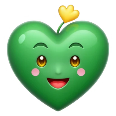 corazon verde oscuro sticker