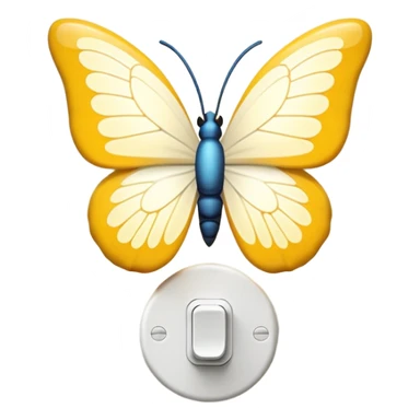 Lampadina da muro a forma di farfalla  sticker