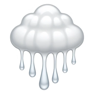 individual white glue drops falling and dripping  sticker