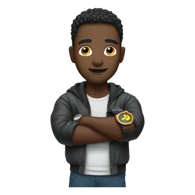 Big black brother in a icy watch ￼ sticker