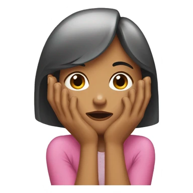 Girl hiding with her hands  sticker