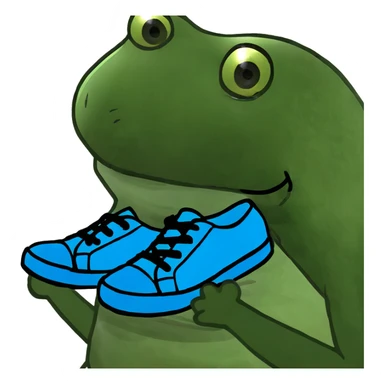 Tiburon con zapatos azules sticker