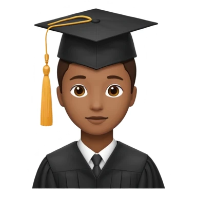 graduation cap on top of a person silhouette sticker