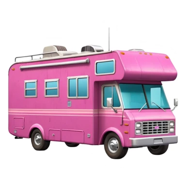 Aerodynamic Streamlined dilapidated hillbilly-Barbie styled motor home rv off-roading rock-climbing 4x4 desert Winnebago party monster truck  sticker