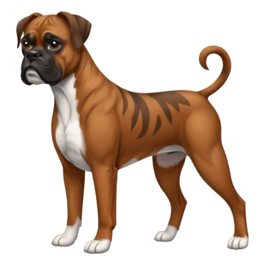 Perro boxer atigrado  sticker
