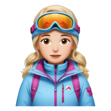 Woman Skiing Background Matterhorn sticker