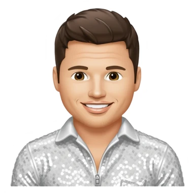 Nick Lachey from 98 Degrees with white sequin outfit sticker