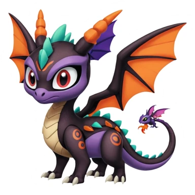 Meloetta-Noivern-Spyro-Toothless-Stitch-Pokémon-Fakémon-creature-hybrid sticker