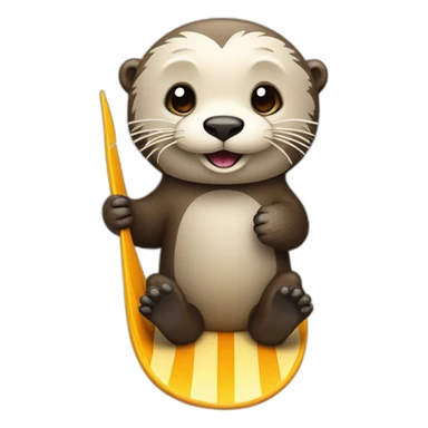 Sea-otter-on-the-surfboard sticker