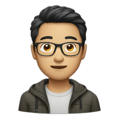 vietnamese guy with glasses sticker