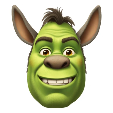 Shrek as donkey sticker