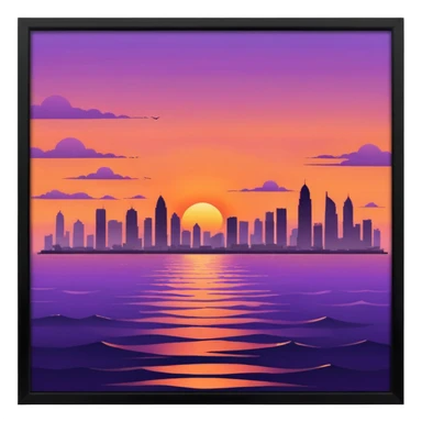 Mumbai sunset at sea link sticker