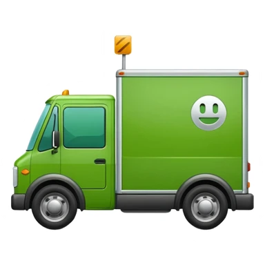 delivery truck green sticker