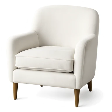 white velvet armchair sticker