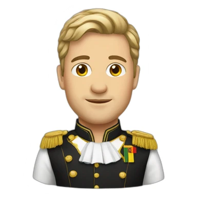 Belgian in national suit  sticker