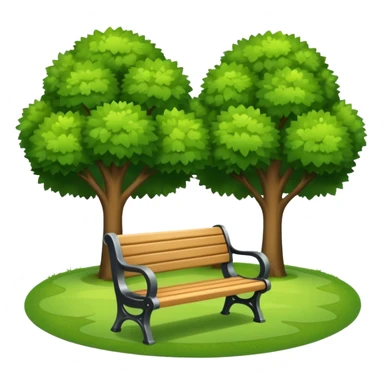 park with benches sticker