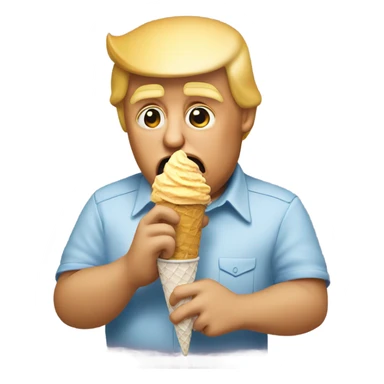 Trump eating a icecream cone sticker