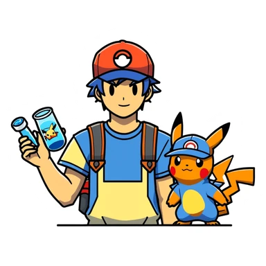 21 yo Handsome Ash Ketchum using a bong with picachu and charizard sticker