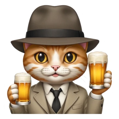 cat mafia , beer sticker