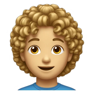 Garçon enfants avec les cheveux bouclés et des boucles d’oreilles sticker