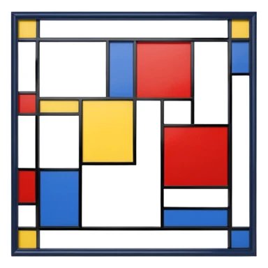Piet Mondrian, Composition with Red Blue and Yellow painting frame sticker
