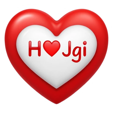 red heart that in the middle writes Hi Nastja sticker