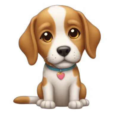 Un chat fait un bisous pour un chien sticker