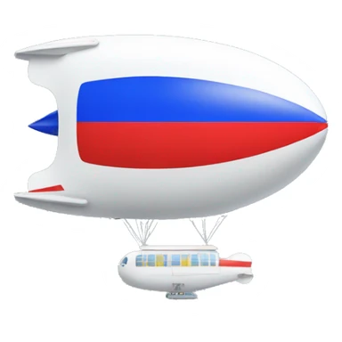blimp with a Russian Federation Flag and Z letter sticker