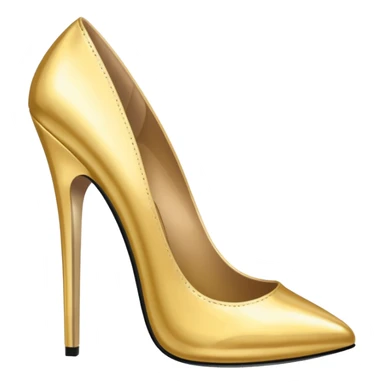 Gold party heels sticker