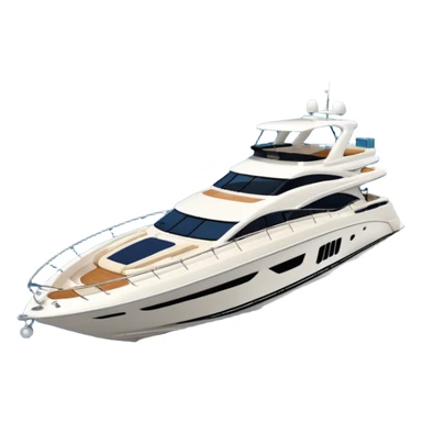 sea ray 500 yacht facing to the left on white background sticker