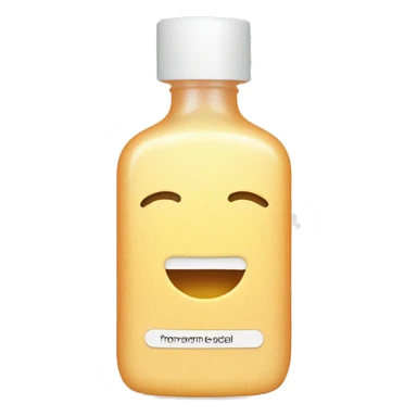 liquid facial exfoliating bottle with label sticker