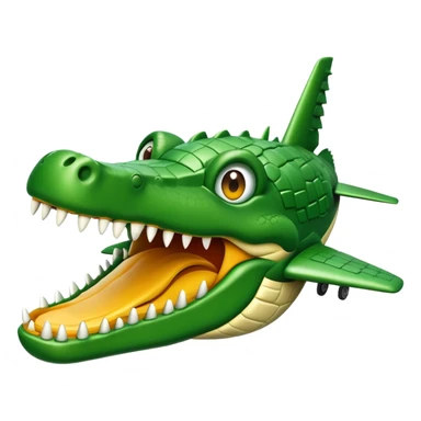 Un avión de guerra con cara de cocodrilo  sticker