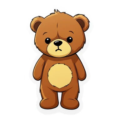 sad teddy bear sticker