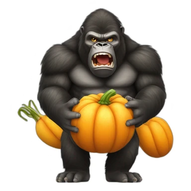 angry gorilla butternut squash sticker