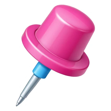 Pink push pin sticker