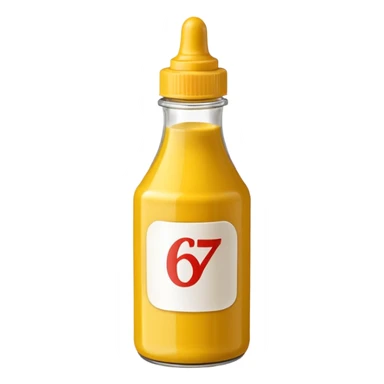 Mustard bottle saying 6-7 sticker