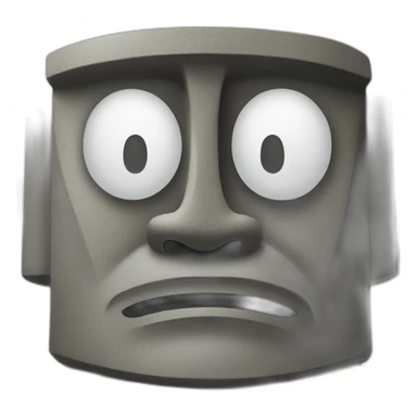 moai statue flexing sticker