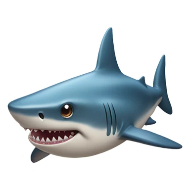 Shark with star eyes sticker