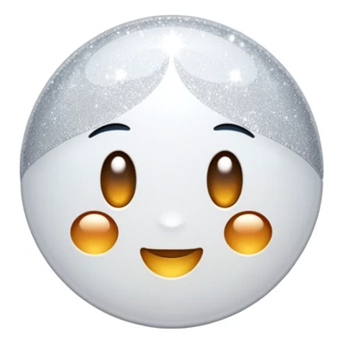 white glory glitter sticker