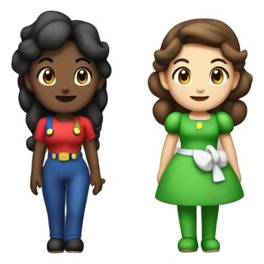 Mario and Luigi as girls sticker