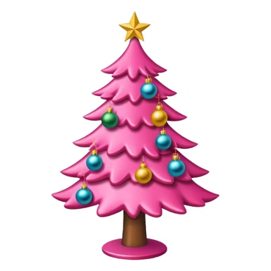 Christmas pink sticker