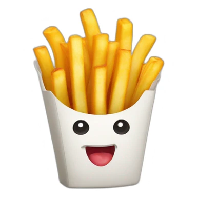 frenchy french fry character sticker