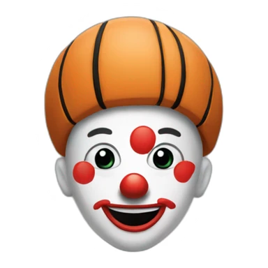Un clown qui fais du basket  sticker