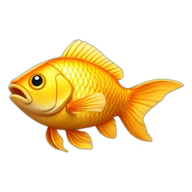 Fatal golden fish sticker